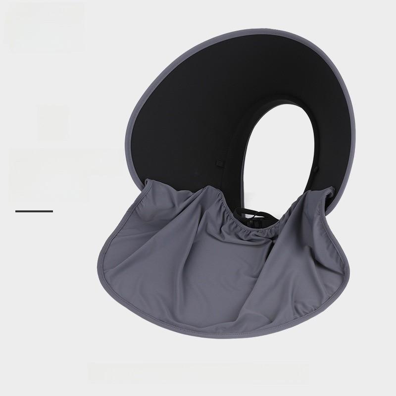 Summer Ice Silk Sun Hat With Wide Brim And Neck Protector For Outdoor Travel