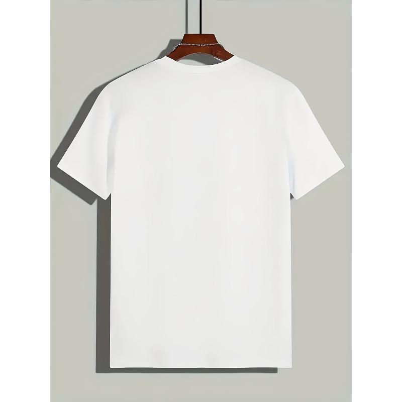 Casual Round Neck Letter Print T-Shirt, Juneteenth Celebration, Breathable & Stretchy, All Seasons European Size