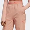 Adidas Solid Color Logo Embroidered Jogger Pants With Elastic Waist Women Bottoms Pink HR2190