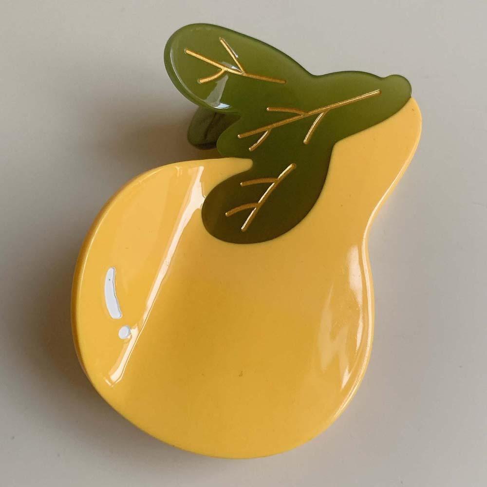 Korean Style Acetic Acid Hair Claw Sweet Acrylic Hair Accessories Fashion Fruit Shark Clip  Summer