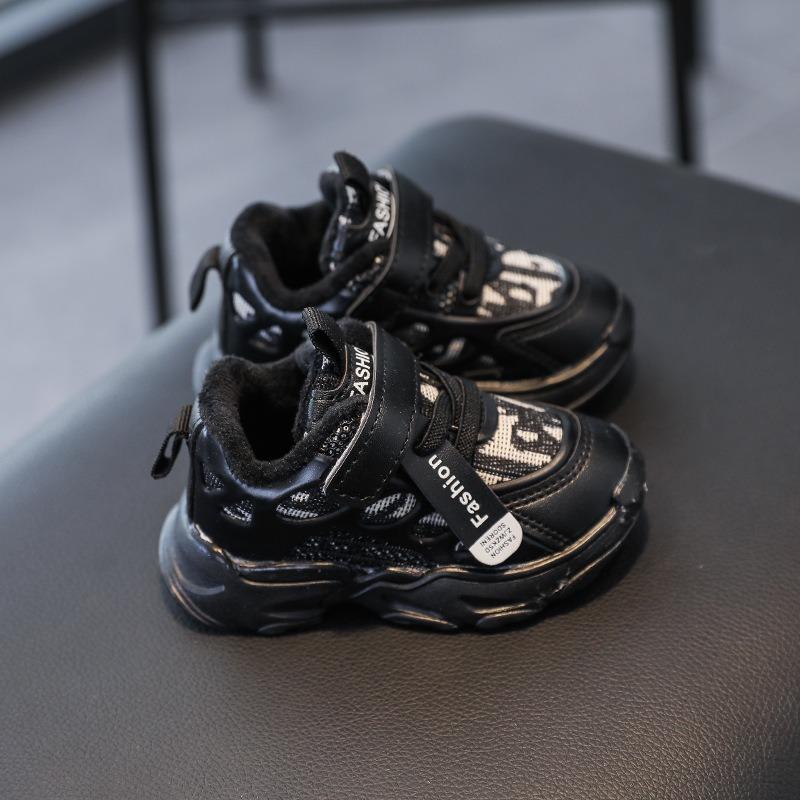 Scarpe vintage alla moda per neonati e bambini piccoli, scarpe da ginnastica invernali per bambini, scarpe in velluto di cotone, scarpe per bambini con suola morbida