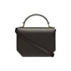 Bally Emblem Gold Logo Hardware Flap Leather Mini Square Handbag Women Handbags Black 6304008