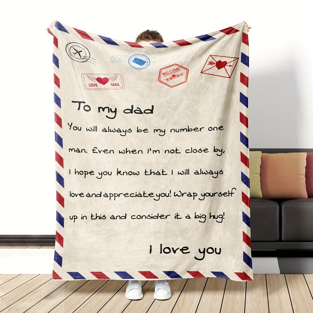Gift For Dad Blanket Multi-Purpose Printed Blanket Cover Blanket Living Room Decoration Flannel Father'S Day Blanket
