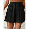 Damen Hohe Taille Einfarbige Shorts Frühling Sommer Mode Hose Dame Lässiges Outfit Kurze Hosen Strand Einfache Kleidung