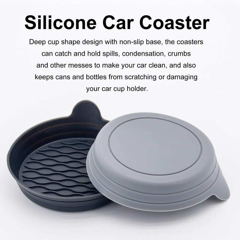 Car Water Cup Silicone Pad Universal Auto Storage Cup Anti Slip Coasters Car Interior Accessories Anti Scalding Silicone Holder