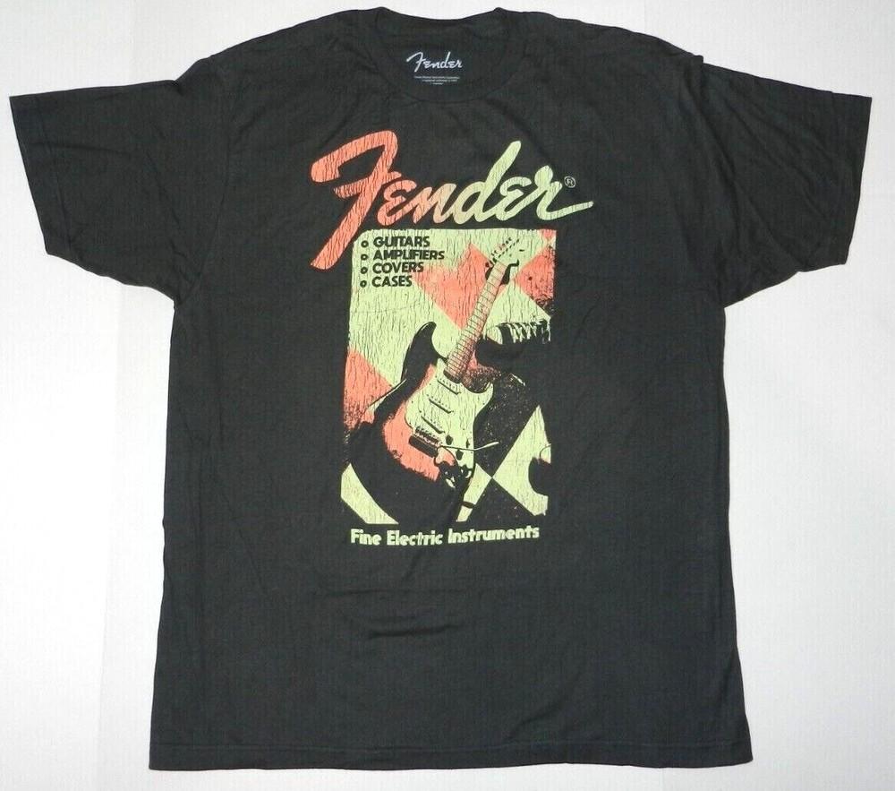 Fender Stacked Guitars, Amps, Covers, Cases  Faded Music Logo Tee Shirt New Unisex T-Shirt M