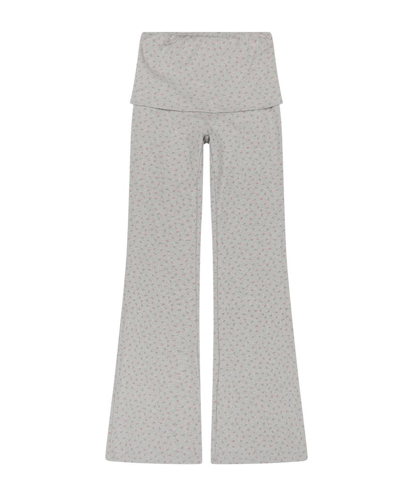 SUNDAY FRUIT MARKET W) Flower Flare Pant Gray