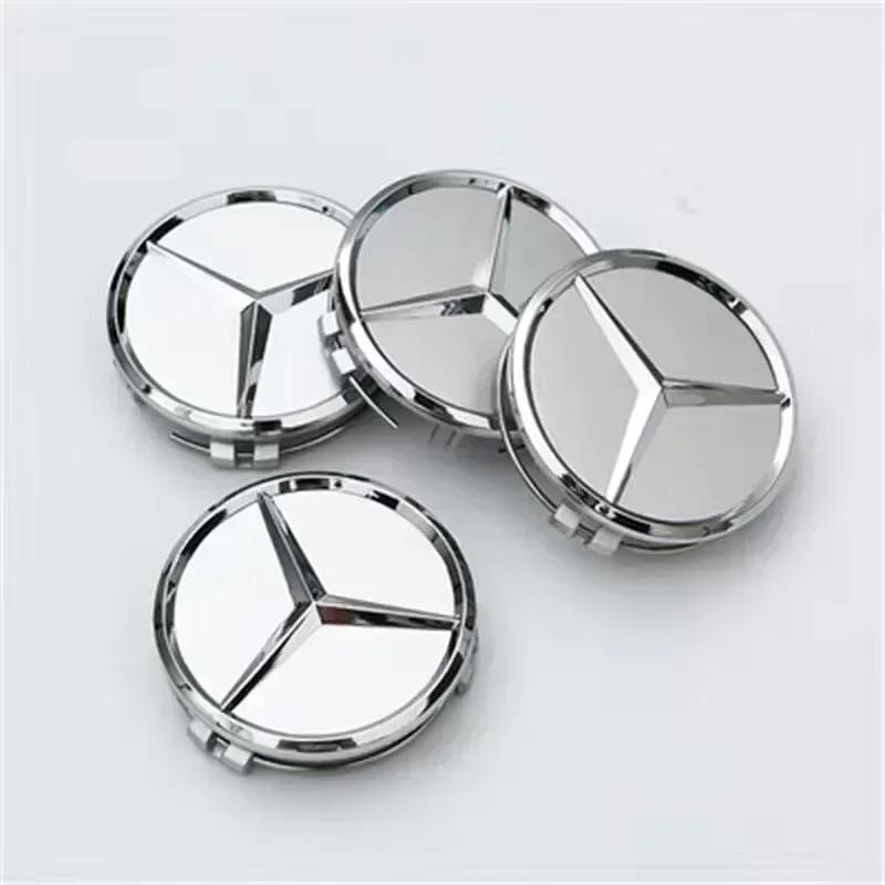 2025 Hot For Benz 4pcs75mm automotive wheel hub center cover modification accessories suitable for Mercedes Benz B/C/E/S Class A