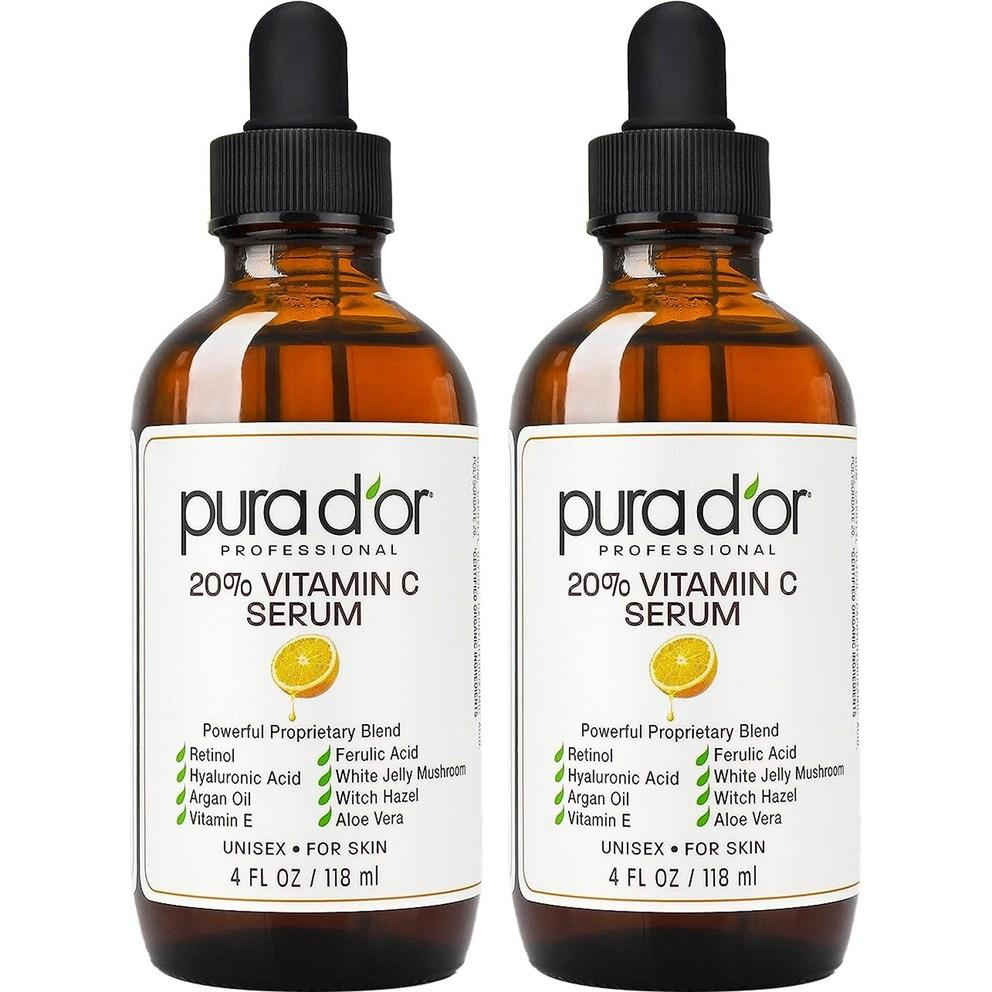 PURADOR 20% Vitamin C Serum, 118ml, 2-Pack