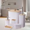 6 Pieces Bathroom Accessory Set Toilet Brush Decorative Sturdy Modern Toothbrush Holder Lotion