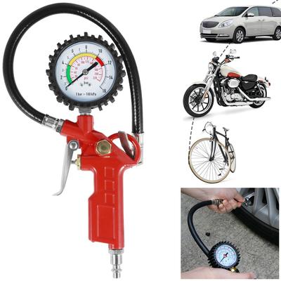Wskaźnik ciśnienia w pompie opon 0-220PSI Dokładny wskaźnik ciśnienia w oponach Automatyczny wskaźnik ciśnienia w oponach Deflator Akcesoria do sprężarek powietrza