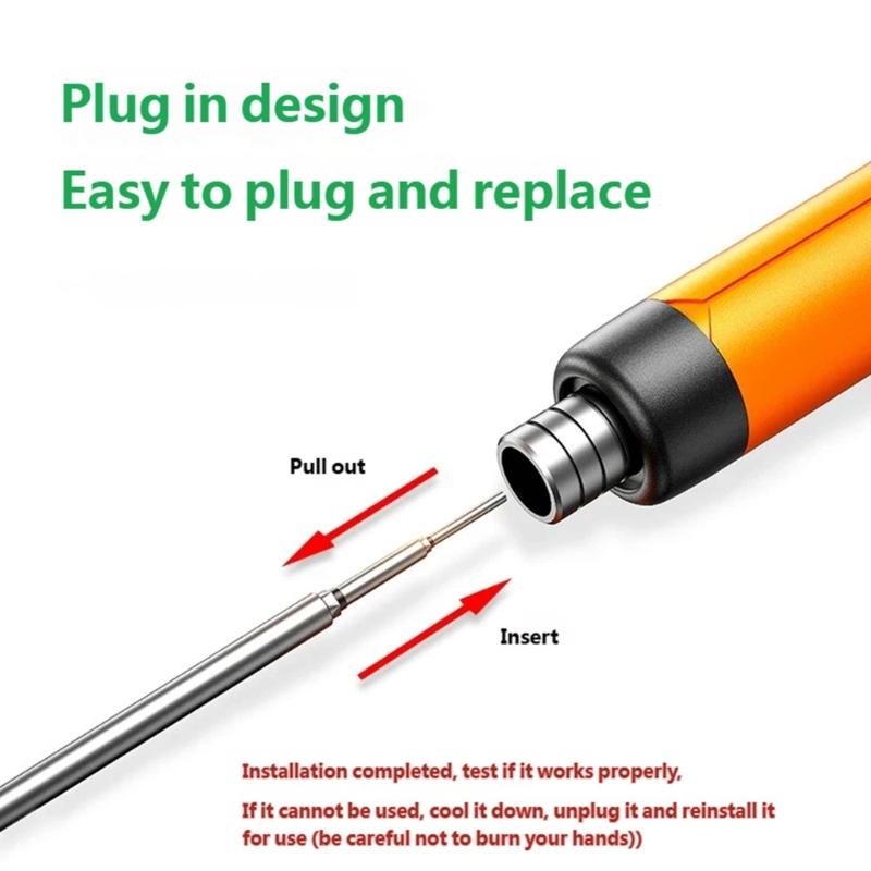 Pack Of 3 Soldering Iron Tip High Thermals Conductivity Copper Build Solder Welding Tip For Smooth Soldering Tool
