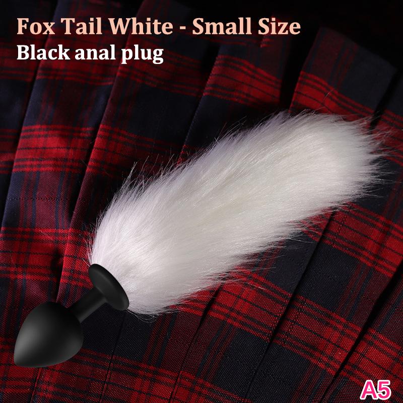 1Pc Sexy Fox Anal Plug Tail Silicone Butt Plug Dildos for Women Men Long Tail Cosplay Adult Sex Toy Game