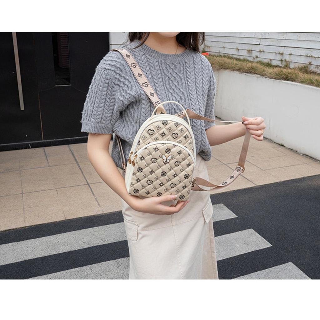 Retro Printed Shoulder Bag,Multifunctional Schoolbag Large Capacity Casual Backpacks