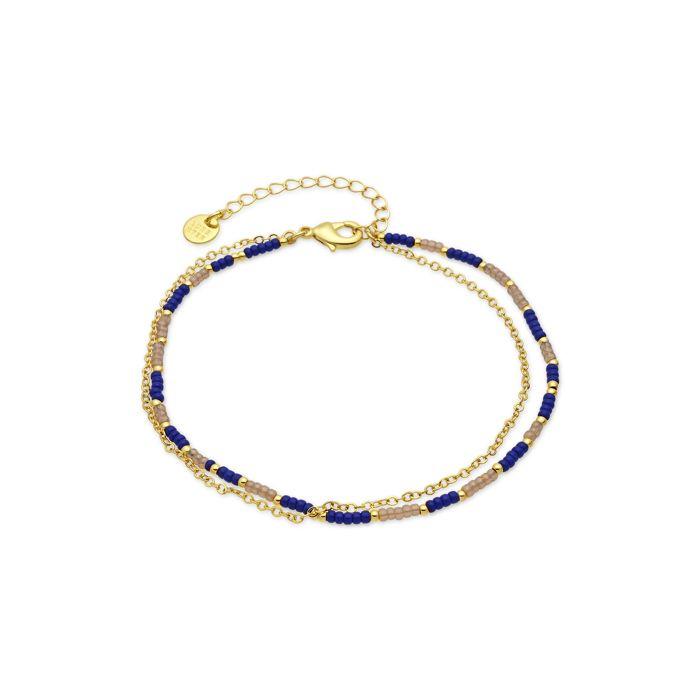 Bracciale - LUXENTER - Zasau - Lega metallica - Finitura rodio - Cristallo blu scuro