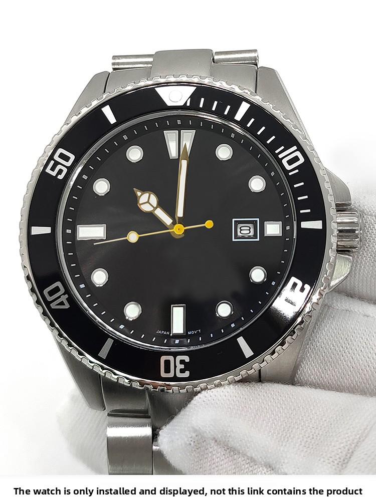Gold pointer For Casio Marlin MDV-106 watch Green Luminous Watch Movement hour Modified MDV106 watch dial minute second hands