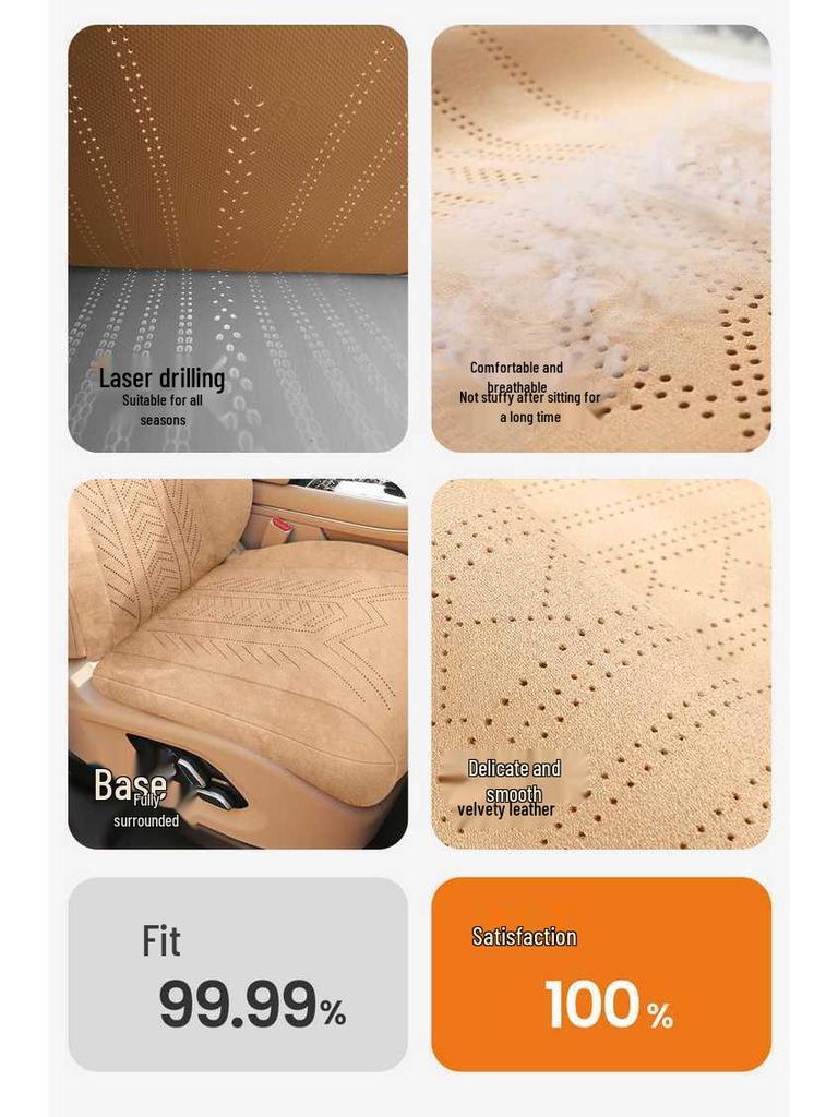 Wenjie M9 Wildleder Sitzkissen: Ganzjahres-, Atmungsaktive, Perforierte Abdeckungen
