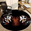 1PC Tiger Eyes Office Round Rug, Non slip, Soft and Durable Office Rug for Interior Decoration, Perfect for Office