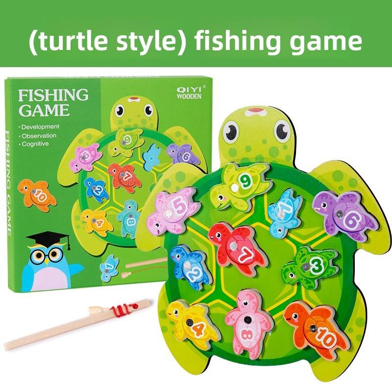 Turtle Frog Butterfly Dinosaur Animal Theme Fishing Game Children Puzzle Toy
