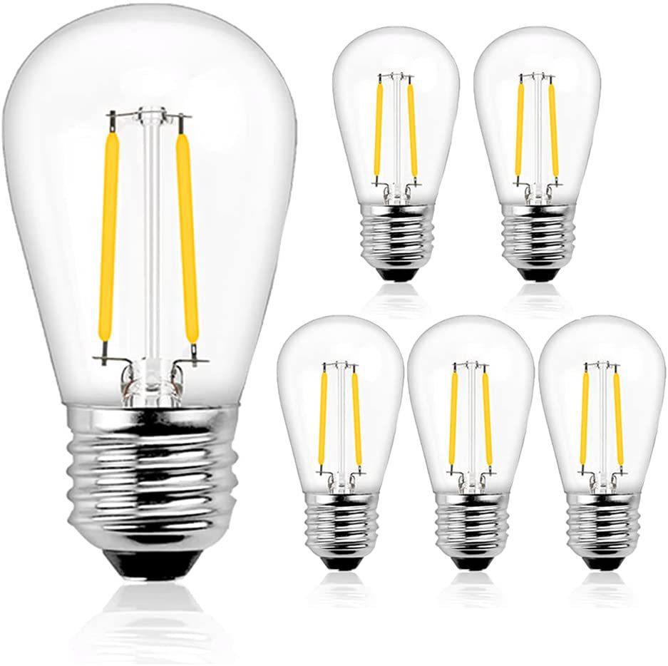 Edison S14 LED Bulb, E27 Screw Base, Outdoor Landscape Camping Light