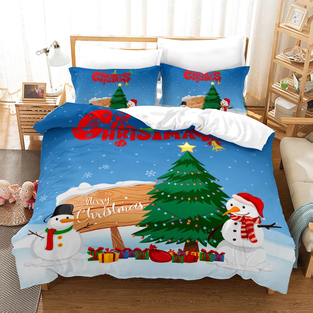 

Merry Christmas Comforter Bedding Sets,Duvet Cover,Snowflake, Reindeer,Quilt Cover With Pillowcases,Happy New Year,228x228 (135x200cm)