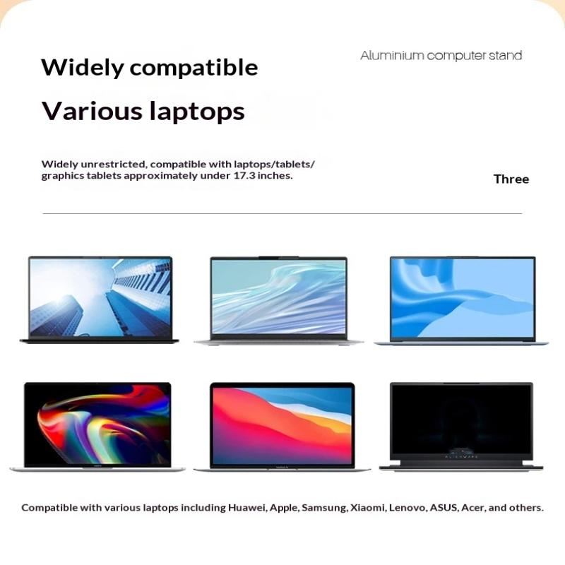 Aluminiumlegierung Laptop Ständer Verstellbar Faltbar Tragbar Für Notebook Computer Halterung Anhebbar Kühl Halter Rutschfest