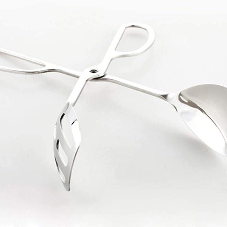 2-PACK Serving Tongs for Buffet Party Catering .Thickening Food Serving Tongs Salad / Cake / Bread Tongs Kitchen Tongs, Stainless Steel