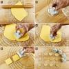 4 Piece Hand Press Jam Sandwich Flowers Cookie Cutter Three-dimensional Fondant Stamp  Kids