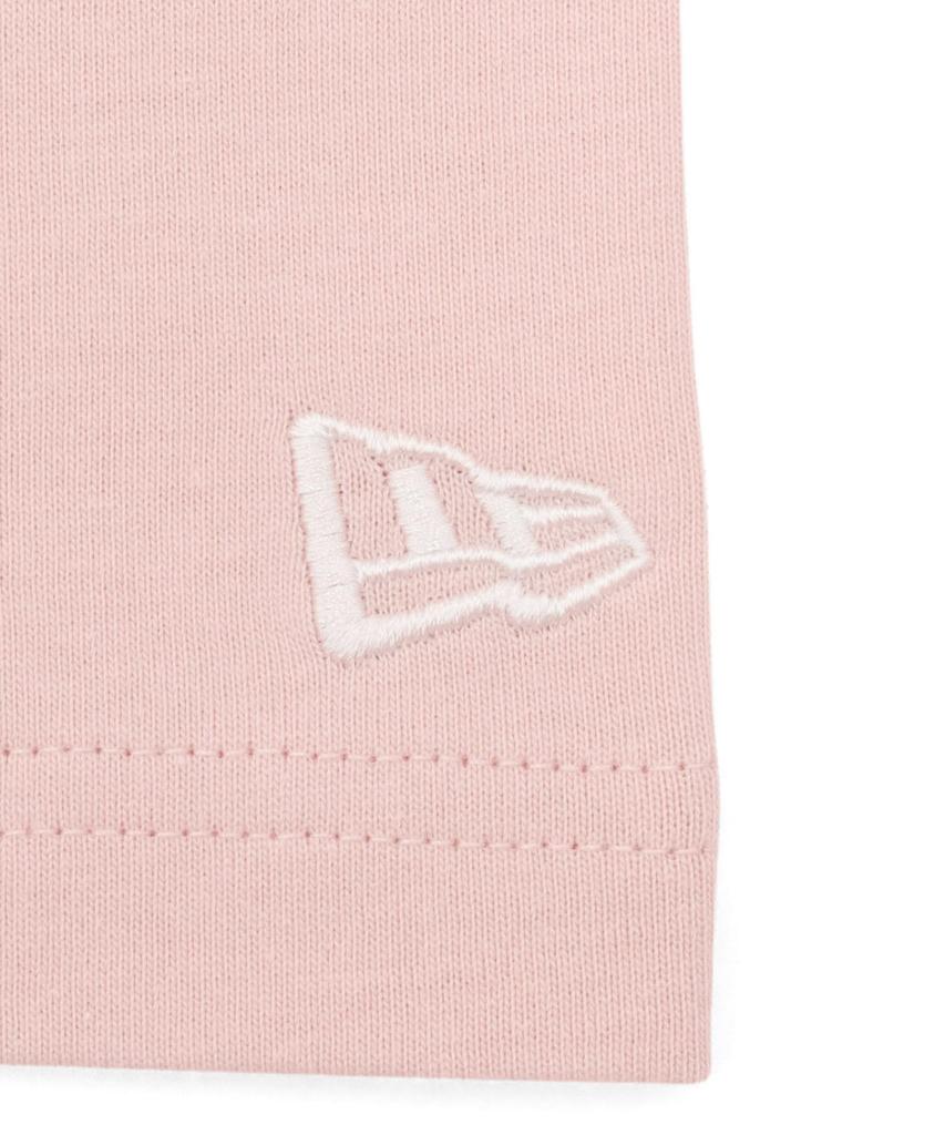 NEW ERA Short Sleeve Oversized Pink Rouge White M Cotton Tee Box Logo T-Shirt S/S