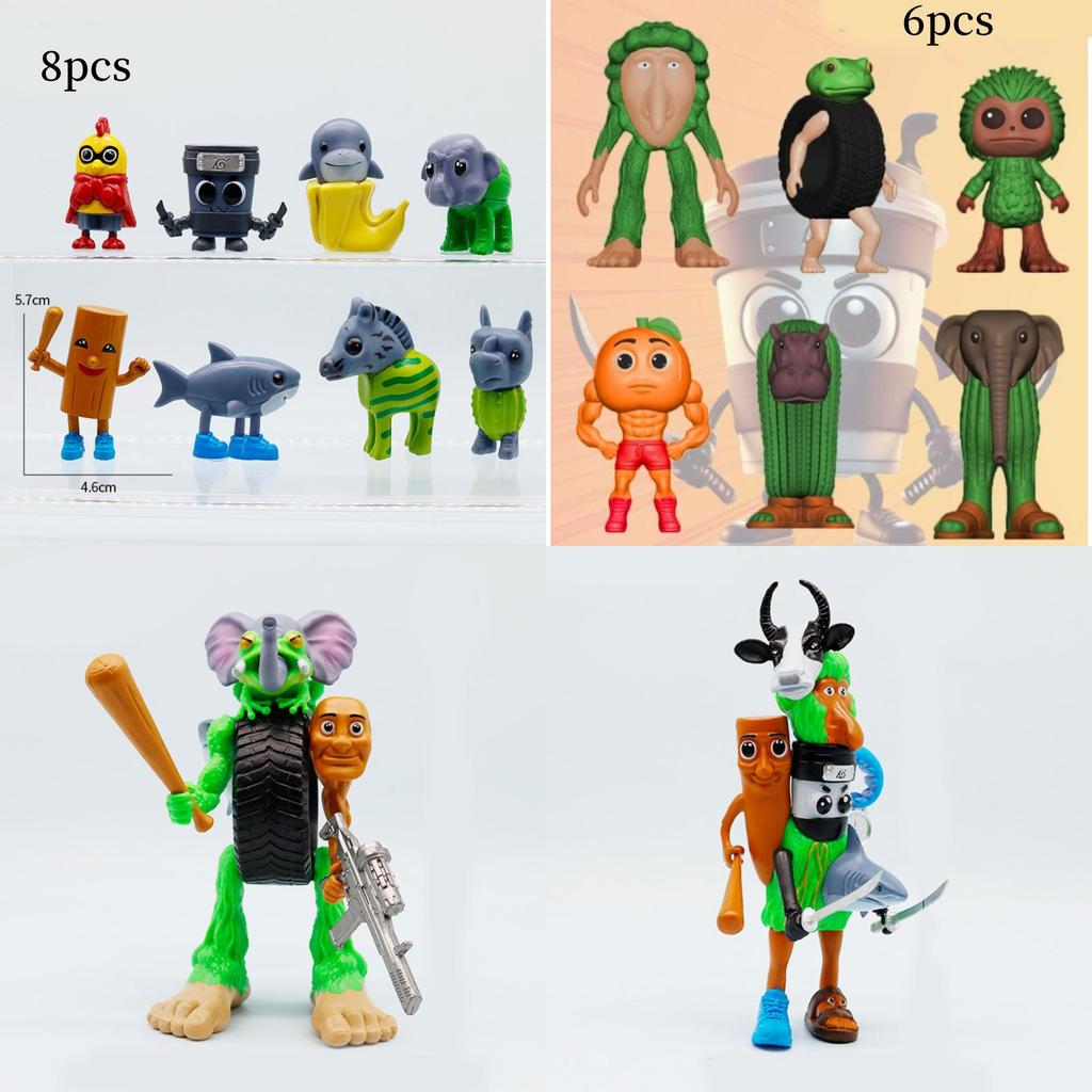 Italian Brainrot Al Pvc Mythical Creatures Figure Set With Collectible Design For Fantasy Enthusiasts