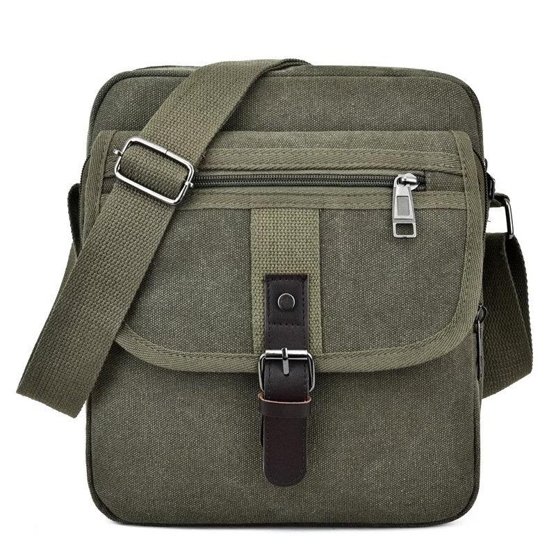 Men's Large Capacity Canvas Shoulder & Crossbody Bag
