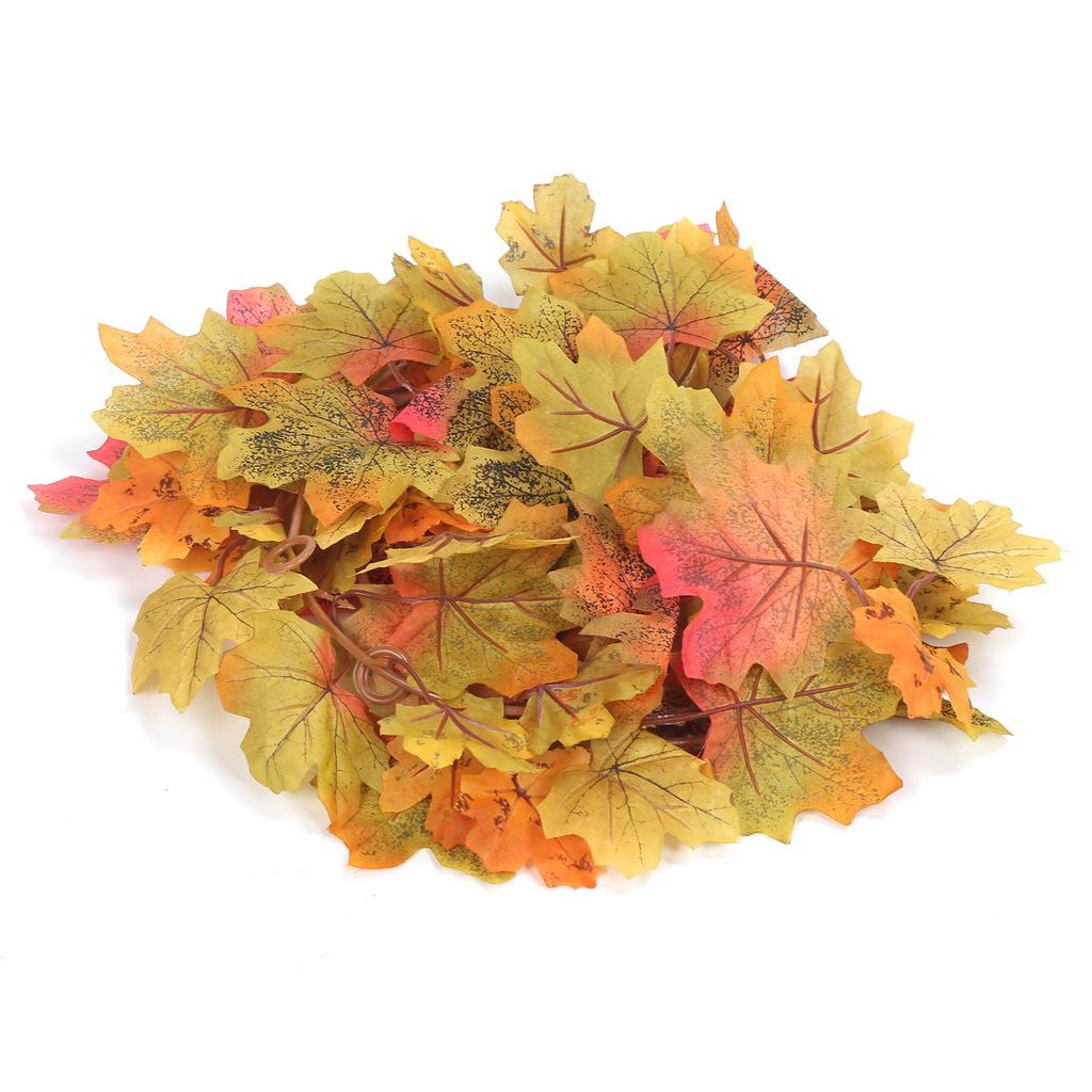 Maple Leaf Vine Waterproof Durable Repeated Use Collapsible Fall Leaf Garland for Home
