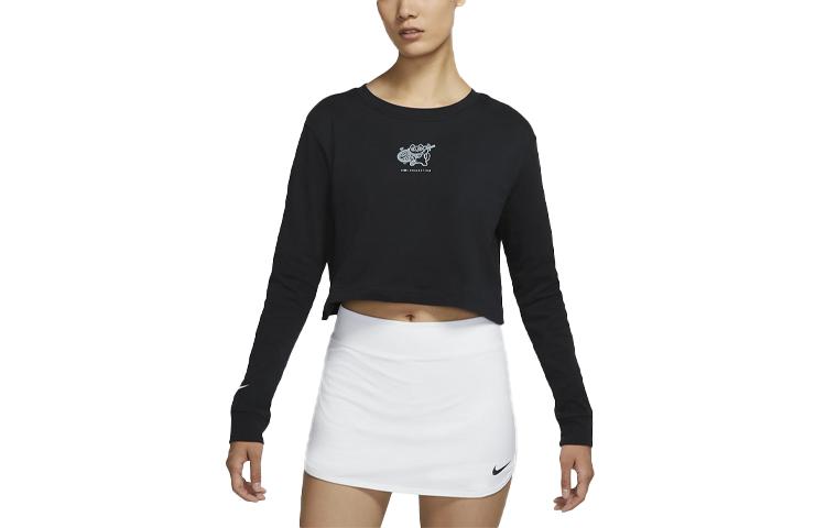 

Nike Drop Shoulder Sleeve T Shirt Women s Black DJ7942-010 M