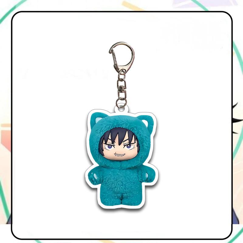 1 Piece Anime Surrounding Acrylic Keychain Jujutsu Kaisen Season 2 Cat Park Party Gojo Satoru Bag Accessories Pendant Fans Gifts