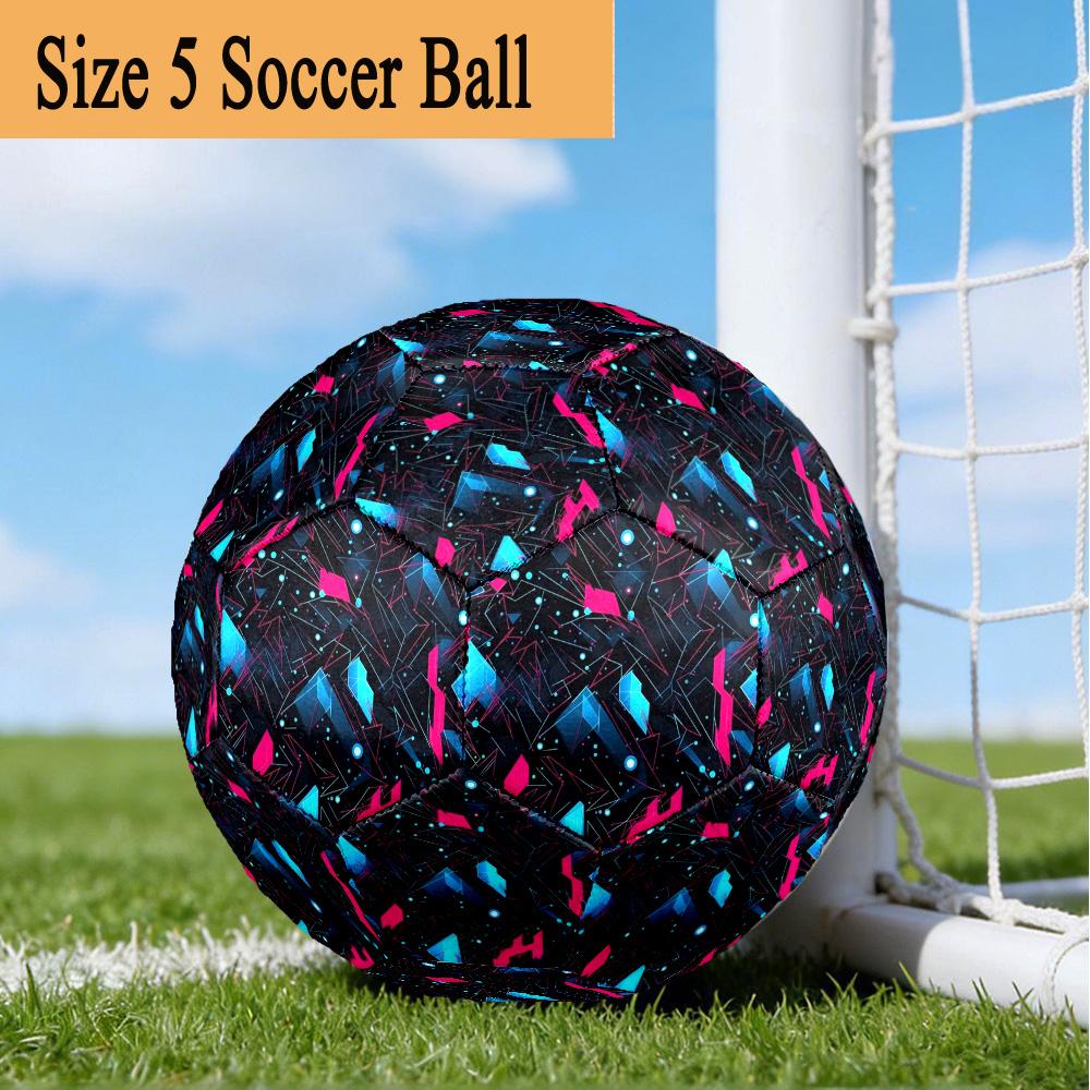 1PC Colorful Retro S Size 5 Soccer Balls, Anti-Slip, Outdoor Sport, a Unique Gift, Birthdays, Christmas gifts Valentine'S Day gifts A65