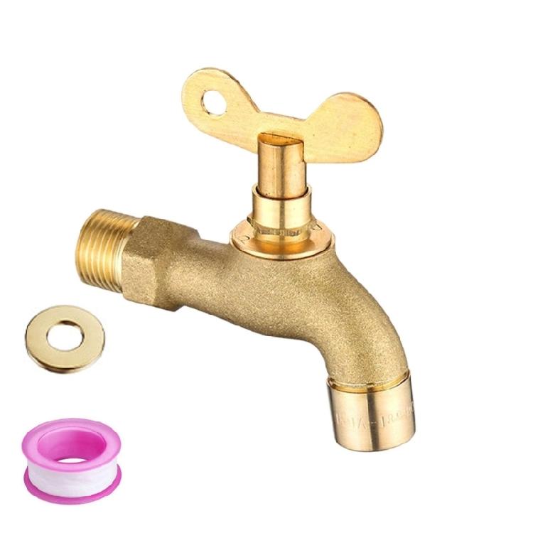 

Cold Weather Keyed Faucet Reinforced Build Double Port Key Controlled Outside Tap for Lawn Car Cleaning Home Improvement