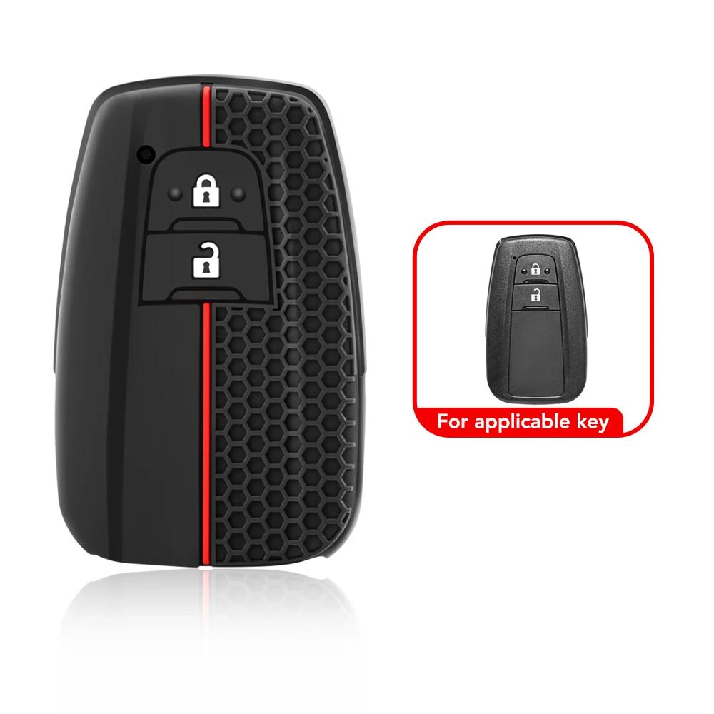 Autoschlüsseletui Schutz Silikon Schlüsselschale Abdeckung Autozubehör für Toyota Prius Camry Corolla C-HR CHR RAV4 Prado 2018 2022