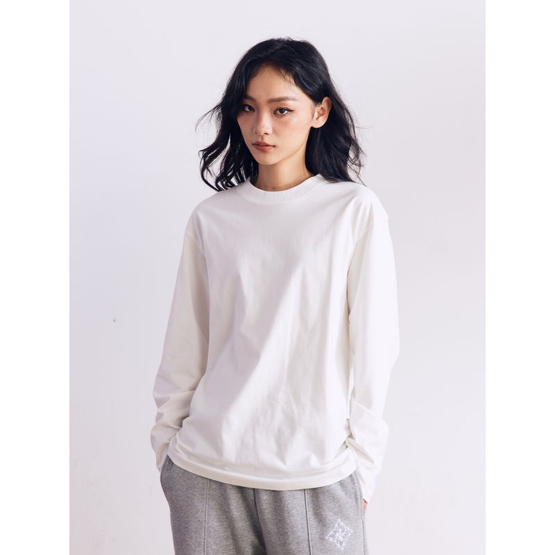 Burnin * Underwear Cotton Comfortable Breathable Long Sleeves T-shirt Men's Loose Bottoming Shirt Easiest for Match Tops Autumn