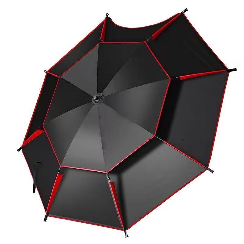 Adjustable Sunshade Umbrella for Fishing, Camping, and Outdoor Use with Black Glue Sun Protection
