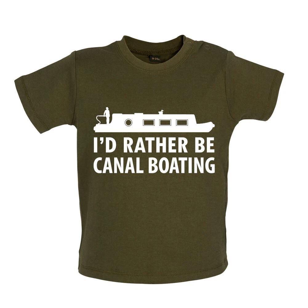 

I D Rather Be Canal Boating - Kids Baby Kids Boys Girls Unisex T-Shirt / Bodysuit - Narrowboat Narrow Boat 150
