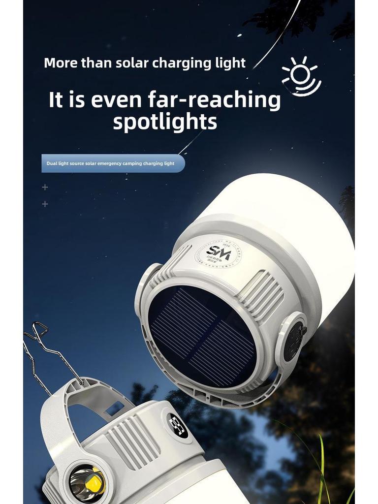 Portable Solar Camping Lamp with Long Battery Life and Bright Light