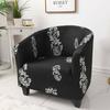 Printed Club Chair Slipcover Stretch Armchair Covers Tub Chair Sofa Protector Washable Couch Covers  for Living Room