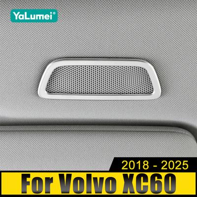 Für Volvo XC60 2018 2019 2020 2021 2022 2023 2024 2025 Edelstahl Auto Dach Front Audio Lautsprecher Rahmen Trim Dekoration Aufkleber