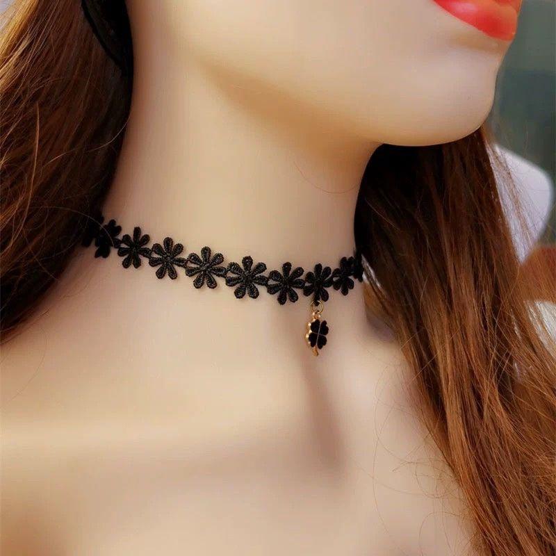 Black Lace Clavicle Chain Female Elegant Neck Accessories