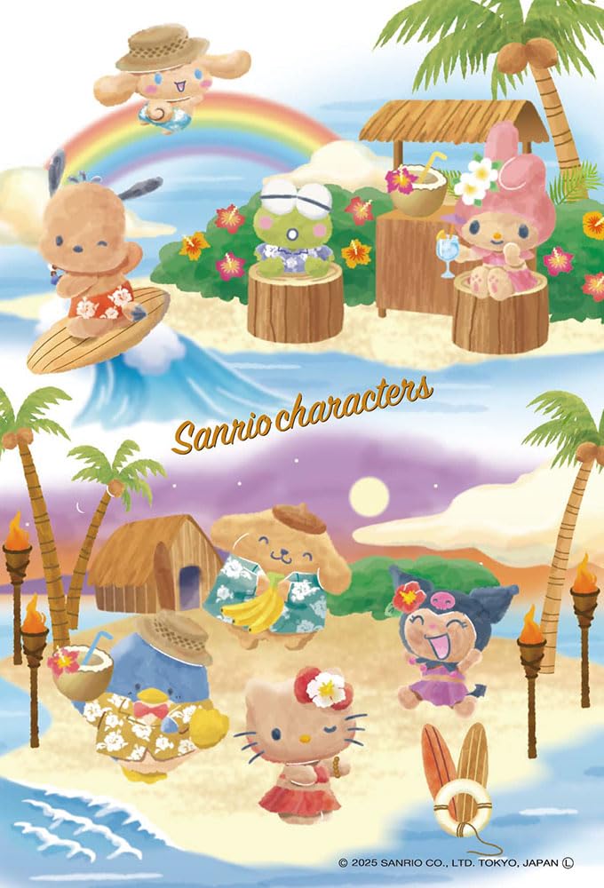 

Пазл в рамке Beverly 108 Персонажи Sanrio Летние каникулы x 10 [Сделано в Японии] Микро-детали (14,7 см) M108-217