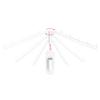 Sumnacon Foldable Clothes Wall Wall Stainless Angle for Outdoor White of Wall-Mounted Rack, Hanger, Hook, 5-Hook, Steel, 180-Degree Adjustment,