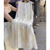 Plus Size Women French Heavy 3D Cutout Sleeveless Tank Midi Dress Loose Fit Up To 300 Lbs