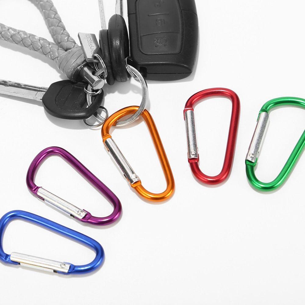1/5/10Pcs New Equipment Safety Camping Hiking Hook Buckle Keychain Alloy Carabiner Climbing Button