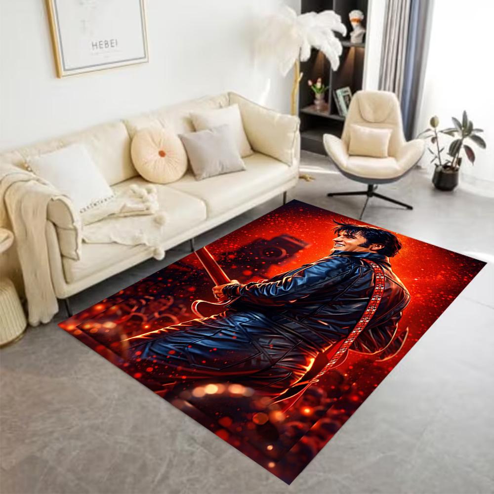 Elvis Presley Performance Carpet Design for Balcony Decorate room Living Rooms Foyer Anti-slip Rug Anime Office Decor Spiritual Gift
