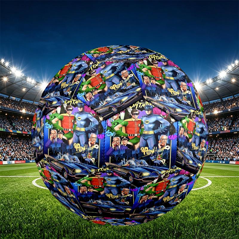 Batman Print Size 5 Soccer Ball, PU Wear Resistant Football for Match Training and Daily Practice, Birthday Gift for Soccer Fans